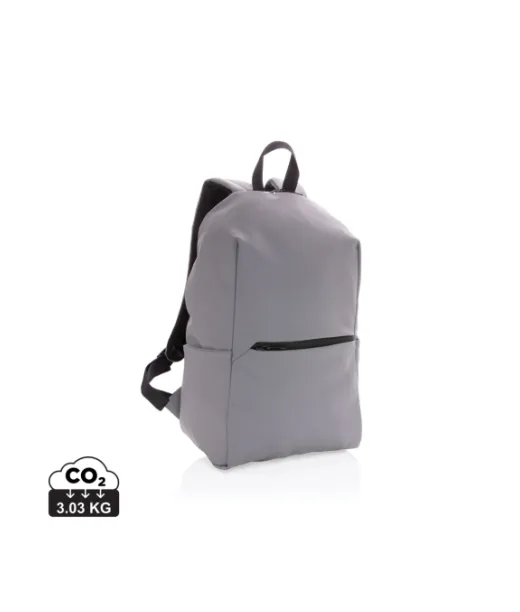 Sileä Keinonahkainen 15.6" Tietokonereppu Harmaa