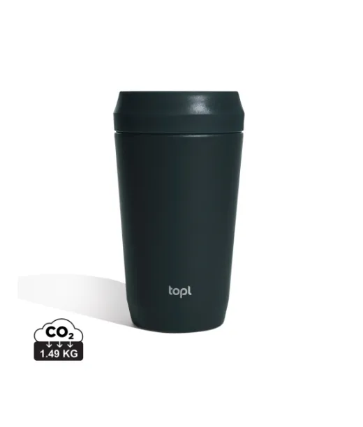 Topl Recycled Steel To Go Tumbler Patented 360 Lid 354ml Harmaa