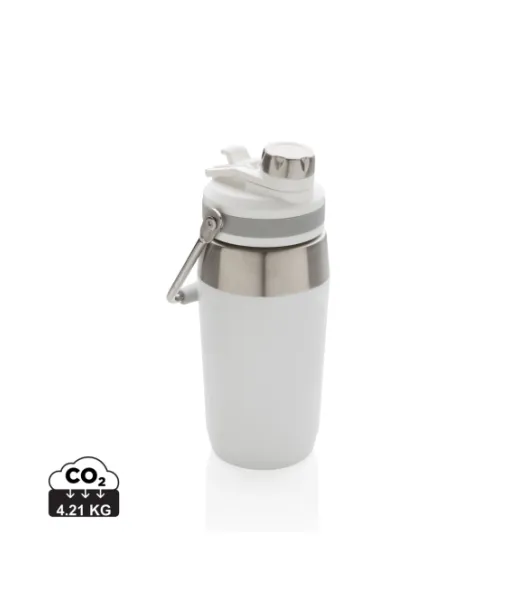 Tyhiöpullo Kaksoistoimintoisella Kannella 500ml Valkoinen