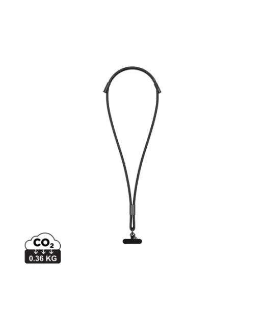 Vinga Baltimore Rcs -puhelinranneke Latauskaapelilla Musta