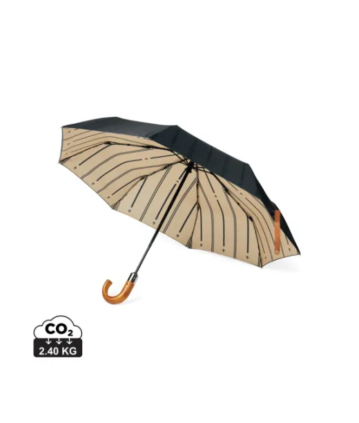 Vinga Bosler Aware™ Kierrätetty Pet 21" Sateenvarjo Musta
