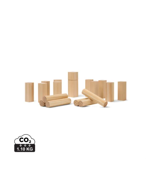 Vinga Kubb-minikeilapeli Ruskea