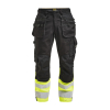 2134 Core Riipputaskuhousut Stretch Hi-vis Musta / Keltainen