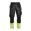 2134 Core Riipputaskuhousut Stretch Hi-vis Tummanharmaa / Keltainen