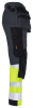 2134 Core Riipputaskuhousut Stretch Hi-vis Tummanharmaa / Keltainen
