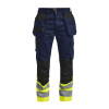 2277 Riipputaskuhousut Puuvillaa Hi-vis Mariini / Keltainen