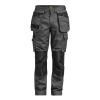 2327 Naisten Craftsman-työhousut, Stretch Harmaa / Musta