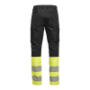 2328 Palveluhousut Stretch Hi-vis Musta / Keltainen
