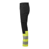2328 Palveluhousut Stretch Hi-vis Musta / Keltainen