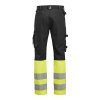 2392 Käsityöläishousut Stretch Hi-vis Musta / Keltainen