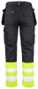 2513 Riipputaskuhousut Hi-vis Musta / Keltainen