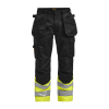 2513 Riipputaskuhousut Hi-vis Musta / Keltainen