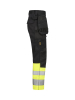 2514 Craftsman Stretch Hi-vis -työhousut Musta / Keltainen