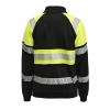 5225 Vetoketjullinen Collegetakki Hi-vis Musta / Keltainen