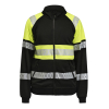 5225 Vetoketjullinen Collegetakki Hi-vis Musta / Keltainen