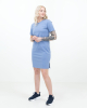 American T-shirt Dress Women Murrettu Sininen