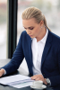 Classic Blazer 20 Woman Tummansininen