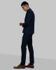 Classic Trousers Tummansininen