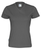 Cottover T-paita Lady, V-aukko Antrasiitti