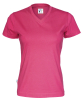 Cottover T-paita Lady, V-aukko Cerise