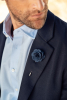 Giftbox Solid Hankie & Lapel Pin Viininpunainen
