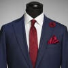 Giftbox Solid Paisley Tie Viininpunainen
