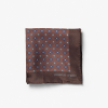 Handkerchief Silk Floral Ruskea