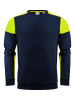 Prime Crewneck Tummansininen / Neonkeltainen