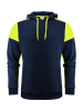Prime Hoodie Tummansininen / Neonkeltainen
