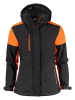 Prime Padded Softshell Lady Musta / Oranssi