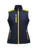 Prime Softshell Vest Woman Tummansininen / Neonkeltainen