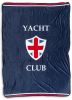 Yacht -peite Tummansininen