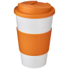 Americano® 350 Ml Muki, Läikyttämätön Kansi, Grippi  Valkoinen / Oranssi