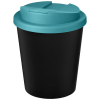 Americano® Espresso Eco 250 Ml Kahvimuki Kierrätetystä Materiaalista. Läikkymätön Kansi.  Musta / Aqua