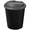Americano® Espresso Eco 250 Ml Kahvimuki Kierrätetystä Materiaalista. Läikkymätön Kansi.  Musta / Harmaa