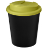 Americano® Espresso Eco 250 Ml Kahvimuki Kierrätetystä Materiaalista. Läikkymätön Kansi.  Musta / Lime