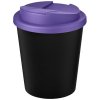 Americano® Espresso Eco 250 Ml Kahvimuki Kierrätetystä Materiaalista. Läikkymätön Kansi.  Musta / Violetti