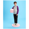 Badet Kaksivärinen Huppari Lapsille, 280 G/m² Meleerattu Harmaa / Musta