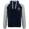 Badet Kaksivärinen Unisex-huppari Navy Blue / Meleerattu Harmaa