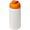 Baseline® Plus 500 Ml Läppäkantinen Urheilujuomapullo Valkoinen / Oranssi