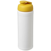 Baseline® Plus 750 Ml Läppäkantinen Urheilujuomapullo Valkoinen / Keltainen
