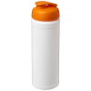 Baseline® Plus 750 Ml Läppäkantinen Urheilujuomapullo Valkoinen / Oranssinpunainen