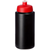 Baseline® Plus Grip 500 Ml -urheilujuomapullo Läppäkannella Musta / Punainen