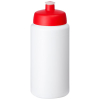 Baseline® Plus Grip 500 Ml -urheilujuomapullo Läppäkannella Valkoinen / Punainen