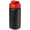 Baseline® Plus Grip 500 Ml Läppäkantinen Urheilujuomapullo Musta / Punainen