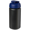 Baseline® Plus Grip 500 Ml Läppäkantinen Urheilujuomapullo Musta / Sininen