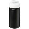 Baseline® Plus Grip 500 Ml Läppäkantinen Urheilujuomapullo Musta / Valkoinen