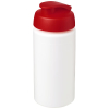Baseline® Plus Grip 500 Ml Läppäkantinen Urheilujuomapullo Valkoinen / Punainen