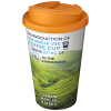 Brite-americano® 350 Ml Muki, Läikyttämätön Kansi Valkoinen / Oranssinpunainen