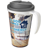 Brite-americano® Grande 350 Ml Muki, Läikyttämätön Kansi Valkoinen / Harmaa
